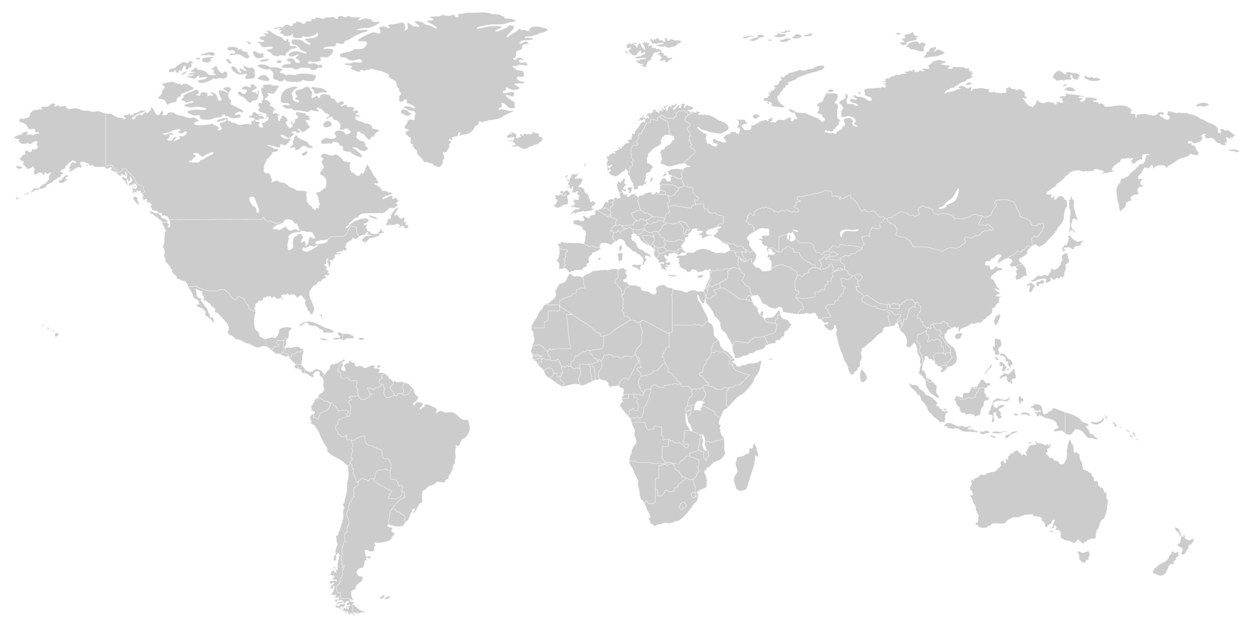 World map with countries borders